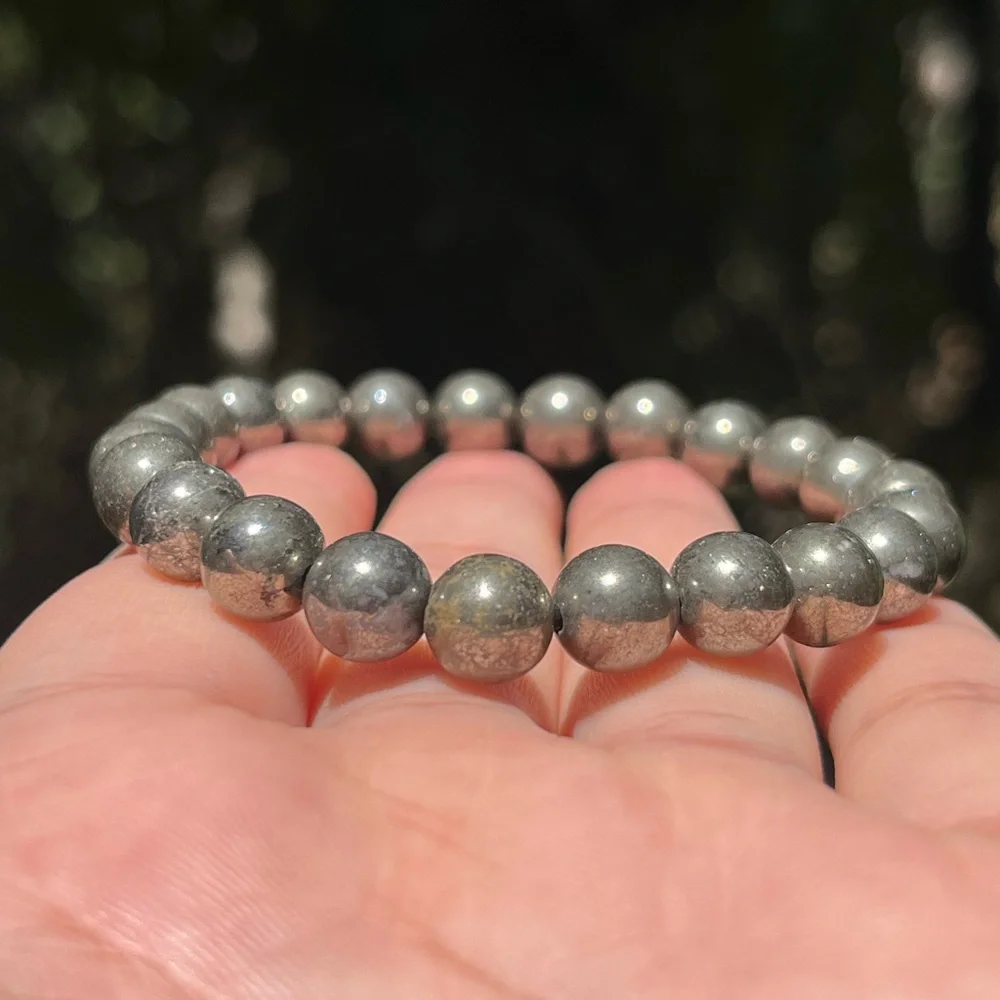 8mm stretchable pyrite bracelet‎